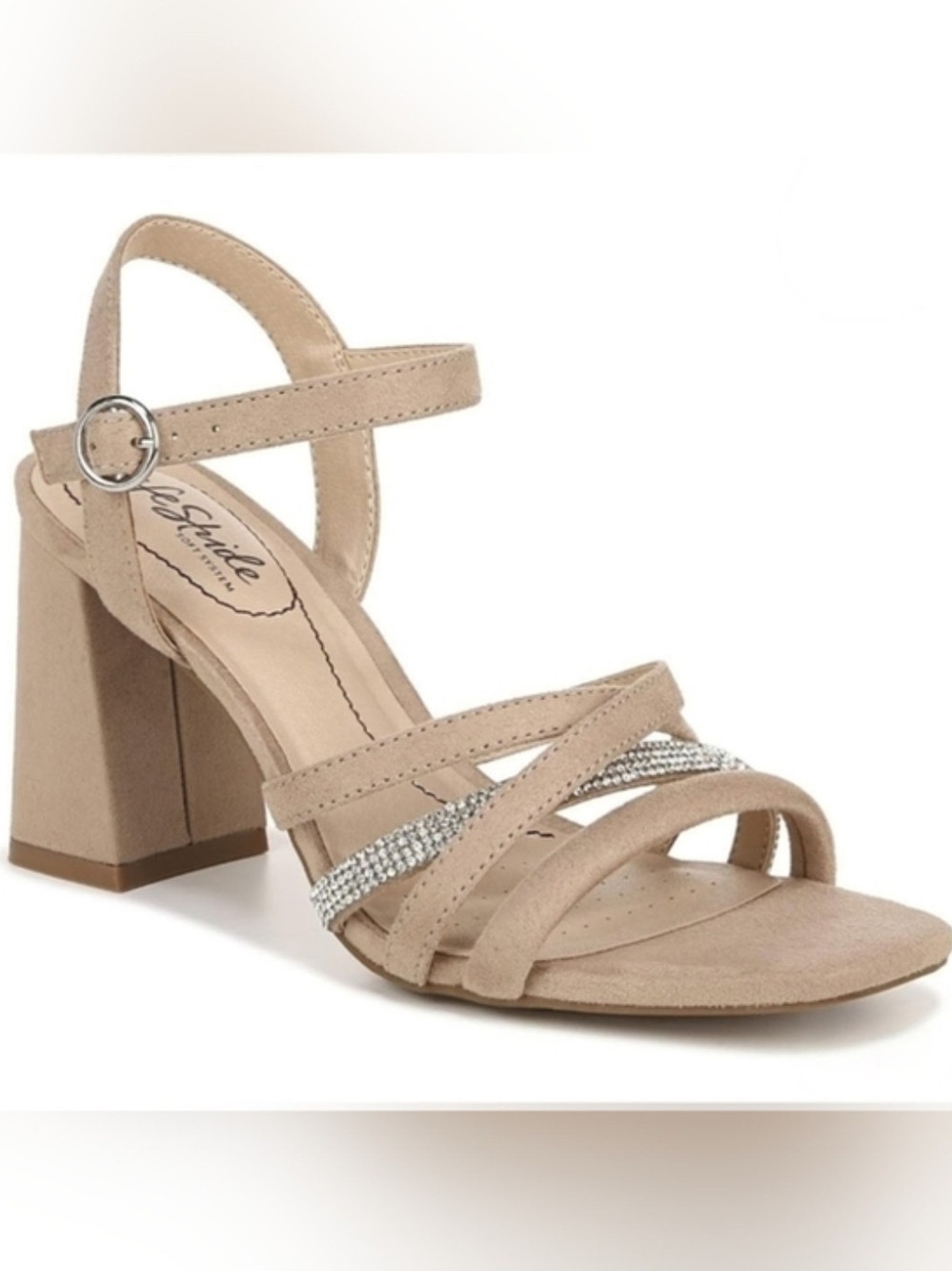 NWT! Life Stride Women's Sandals in Tan / Rhinestone Size 10